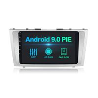 Dasaita 9 inch Screen Single Din Android 9.0 Car Stereo for Toyota Camry 2006 to 2011 Radio with GPS Navigation 4G Ram 64G ROM Built in DSP Dash Kit Meomery Card