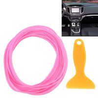 Durable and Light Weight. 5m Flexible Trim for DIY Automobile Car Interior Moulding Trim Decorative Line Strip with Film Scraper(Orange)，Easy to Install (Color : Pink)
