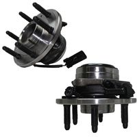 Detroit Axle 2WD Only 6-Lug Front Driver and Passenger Side Wheel Hub and Bearing Assembly for - 2WD Only 2000-2006 Silverado 1500, Sierra 1500, Yukon No Denali or Z71