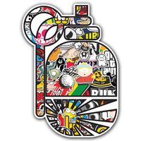 Adelia Co] Grenade Sticker Bomb Decal Series - Cartoon Graffiti Car Wrap Laptop JDM Skateboard Snowboard Vinyl iPad Macbook (Sticker Bomb 1)