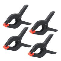 KINYOOO 4 Pcs - 4.5 Inch Spring Clamps, Heavy Duty Plastic Muslin Clamps for Background Muslin, Canvas, Paper, Chroma Key Screen, Heavy Duty Clip, Photo Studio and Any More.