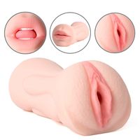 Male Men's Adult Love Toy -3D Realistic Lifesize Pussycat Love Doles with 2 Soft and Elastic Channels,100% Medical Grade Silicone -Trainer Warm Mugs Sleeves Stroker,T-Shirt