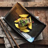 ZSQAI Inches Meal Plate Boat Plate Dishes Snack Dish Retro Sushi Plate Unique Dessert Tableware