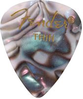 Fender 351 Shape Premium Picks (12 Pack) for electric guitar, acoustic guitar, mandolin, and bass, 351 - Thin, Multicolor (Abalone)
