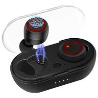 QueenAcc Wireless Earbuds 3D Stereo Sound Bluetooth 5.0 Auto Pairing Wireless Headphones with Noise Cancelling Built-in Mic Earphones with Portable Charging Case.(Black) (Black)