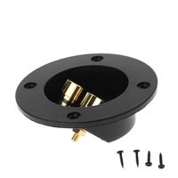 Screw Terminal Round Cup Connector 503 Gold Spring Double Binding Post Subwoofer Speaker Box Black