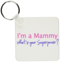 3dRose I'm a Mammy What's Your Superpower Hot Pink Funny Gift for Grandma Key Chains, Set of 2 (kc_193740_1)