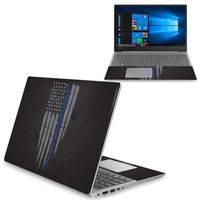 Mightyskins Skin Compatible with Lenovo Ideapad 330s 15" (2018) - Thin Blue Line | Protective, Durable, and Unique Vinyl Decal Wrap Cover | Easy to Apply, Remove, and Change Styles | Made in The USA