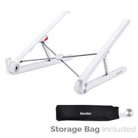 Laptop Stand, Kavalan Portable Desktop Light Weight Notebook Holder, Adjustable Eye-Level Ergonomic Height Design for MacBook Pro Air, Chromebook and More - Storage Bag Included (White)