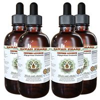 Chinese Licorice Alcohol-Free Liquid Extract, Chinese Licorice (Glycyrrhiza Uralensis) Root Glycerite Herbal Supplement 4x4 oz