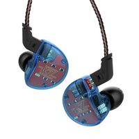 Linsoul KZ ZS10 5 Drivers in Ear Monitors High Resolution Earphones/Earbuds with Detachable Cable (Without Mic, Blue)