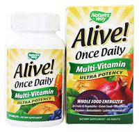 Nature's Way Alive Once Daily Adult Multivitamin, Ultra Potency, Food-Based Blends  (120 Tablets)