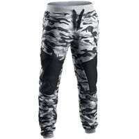 Hemlock Men Camouflage Pants, Men's Drawstring Trousers Long Sports Pants Harem Pants Patchwork Sweatpants (M, Grey)