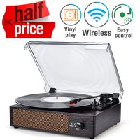 Record Player Turntable Wireless Portable LP Phonograph with Built in Stereo Speakers 3-Speed Belt-Drive Turntable Vinyl Record Player with Speakers