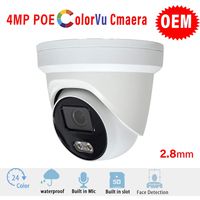 4MP Full Color Turret Security PoE IP Camera OEM DS-2CD2347G1-LU 2.8mm, Hik Vision Colorvu Outdoor Network Camera with Camera with Audio, SD Card Slot, Smart H.265+ WDR,IP67, WDR