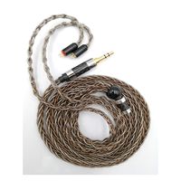 Senlee 8 Core Earphone Upgrade Cable Single Crystal Copper Sliver Foil Mixed Braided 2Pin Detachable Cable for 3.5MM Plug for C10 C16 KZ ZST ES4 AS06 ZS7 Earphones (3.5MM Plug, 2Pin)