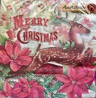 Punch Studio Leaping Reindeer 13258-40 Luncheon Napkins