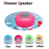 Waterproof Bluetooth Shower Speaker,Yingron Pool Wireless Portable Speakers with Suction Cup Handsfree, Up to 4-Hour Playtime, Built-in Microphone for Calls for iPhone, iPod, iPad, Samsung(Pink).