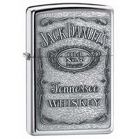 Jack Daniel'S High Polish Chrome Zippo Outdoor Indoor Windproof Lighter Free Custom Personalized Engraved Message Permanent Lifetime Engraving on Backside