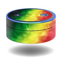 MightySkins Skin Compatible with Amazon Echo Dot - Rasta Rainbow | Protective, Durable, and Unique Vinyl Decal wrap Cover | Easy to Apply, Remove, and Change Styles | Made in The USA