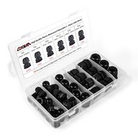 Cable Gland -LOKMAN 34 Pack Plastic Waterproof Adjustable 3-16mm Cable Connectors Cable Gland Joints With Gaskets, PG7, PG9, PG11, PG13.5, PG16,PG19 With Durable PP Storage Case (Cable gland kit)