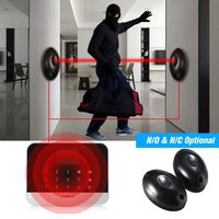 2PACK Single Infrared Beam Sensor, Waterproof Photoelectric Detector Active IR Alarm Host for Security and Anti-Jamming-Half Egg Shaped FCC