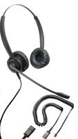 Cisco Phone Compatible XS 825 Premium Headset Bundle with Ergonomic Telephone Cable | for Cisco IP Phones with RJ-9/RJ-22 Headset Port (XS Duo-CIS (Black))