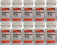 Simethicone 180mg Softgels Anti-Gas Generic for Phazyme Ultra Strength 60 Gelcaps per Bottle Pack of 10 Total 300 Gelcaps