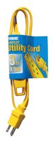 Prime Wire & Cable EC840603-2-Pk 3-Feet 16/3 SPT-2 3-Outlet Utility Indoor Cord, 2-Pack, Yellow