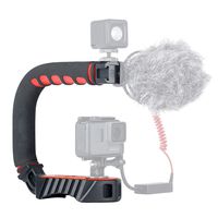 3 Shoe Mounts Handheld DSLR Video Rig Handgrip - ULANZI U-Grip Pro Universal Video Action Stabilizing Handle Grip Compatible for Apple iPhone GoPro 7/6/5 Canon Nikon Sony A6400 SLR