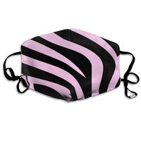 Black and Pink Tiger Print Dust Mask,Washable and Reusable Cleaning Gardening Outdoor Activities Warm Windproof Mask