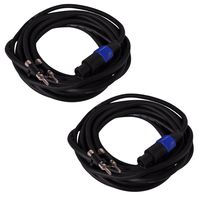 Seismic Audio B12SP25-2Pack 25-Feet Pro Audio Banana to Speakon Cable 12-Gauge, Pair