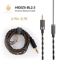 HIDIZS Detachable Balanced Earphone Cable, 2.5mm Plug Replacement Headphone Audio Cord Headphone Upgraded Cable-2 Pin 0.78mm IEM Cord for for MS4 MS1 KZ ES4 ZSR ZST ZSR ED16 ZS10 TFZ TRN V20 V10 Earph