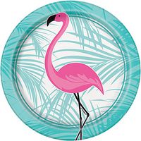 Summer Luau Pink Flamingo Dessert Plates, 8ct