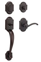 Kwikset Austin Single Cylinder UL Handleset w/Austin Lever featuring SmartKey in Venetian Bronze