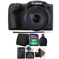 Canon PowerShot SX420 is 20.0MP Digital Camera (Black) + 8GB Memory Card + Wallet + Reader + 3pc Cleaning Kit