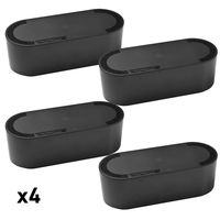 D-Line Cable Management Box 4X (Bulk Deal) Hide Cords and Power Strips in Home or Office (Large, Black, Case of 4)