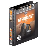 Wilson Jones Heavy Duty Round Ring View Binder with Extra Durable Hinge, 1.5 Inch, Customizable, Black (W363-34BA)