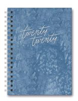 Orange Circle Studio 2020 Leatheresque Large Tabbed Spiral Agenda, Slate Blue