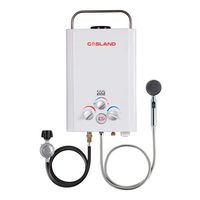 Tankless Water Heater, GASLAND Outdoors BE158 1.58GPM 6L Outdoor Portable Gas Water Heater, Propane Water Heater, Overheating Protection, Easy to Install, Use for RV Cabin Barn Camping Boat, White