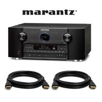 Marantz SR7010 9.2 Channel Full 4K Ultra HD AV Surround Receiver with Bluetooth & Wi-Fi. with 2 HDMI Cables.