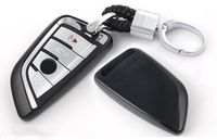 YUWATON Fit for BMW Key Case Cover 1 2 3 4 5 6 7 Serise X1 X3 X5 X6 Key Case Cover(Black)