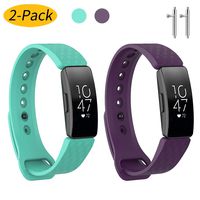 Watbro Compatible with Fitbit Inspire HR Bands/Fitbit Inspire Band, Adjustable Soft Silicone Waterproof Inspire Straps for Women Men Sports Replacement Wristband for Inspire/Inspire HR Fitness Tracker