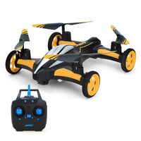 MKLOT JJRC H23 Flying Car Drone Air Ground Dual Mode Quadcopter 3D Flips 6-Axis RTF w/One-Key Return Headless Mode Led Lights Helicopter Best Gift for Boys Kids Children - Yellow