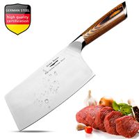 Aroma house Meat Cleaver,7 inch Vegetable and Butcher Knife German High Carbon Stainless Steel Kitchen Knife Chef Knives with Ergonomic Handle for Home, Kitchen & Restaurant