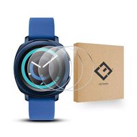 CENTAURUS Screen Protector-(3 Packs) Anti-Scratch Ultra-Thin Shatter Proof 2.5D Arc Edges HD Clear Smart Watch Tempered Glass Protective Film Replacement for Samsung Gear Sport SM-R600 ?31mm?