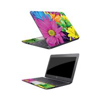MightySkins Skin Compatible with HP Chromebook 11 (2018) 11.6" - Colorful Flowers | Protective, Durable, and Unique Vinyl Decal wrap Cover | Easy to Apply, Remove, and Change Styles | Made in The USA