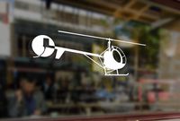 25 Centimeters Helicopter Hughes 300 Vinyl Stickers Funny Decals Bumper Car Auto Computer Laptop Wall Window Glass Skateboard Snowboard