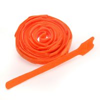 Leviton 43105-5O Reclosable Velcro Brand Tie Wrap, 5-Inch, Orange, 25-Pack