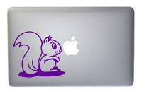 Squirrel Baby Vinyl Decal for Macbook, Laptop or other device 5 Inch (purple)